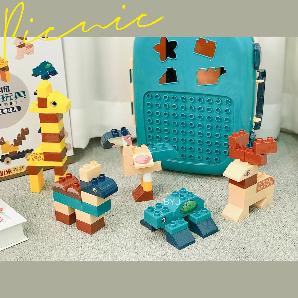 Zoo Building Blocks ABS 100pc - Sher's Boutique