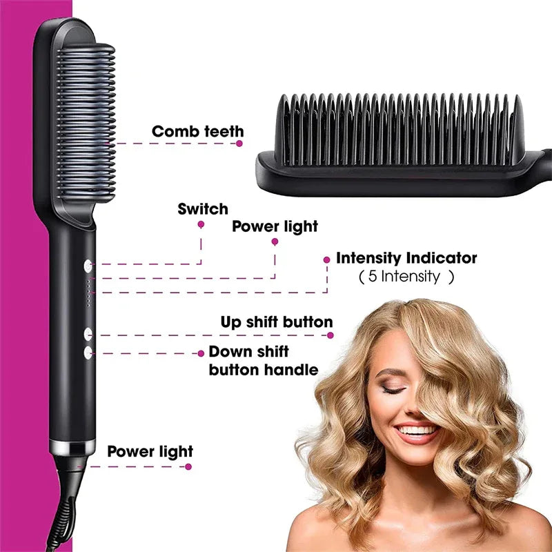 Hair Straightener Curling Brush - Sher's Boutique
