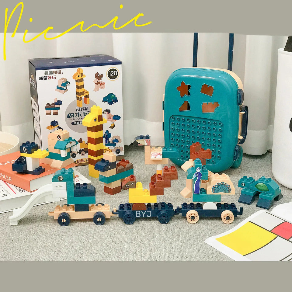 Zoo Building Blocks ABS 100pc - Sher's Boutique