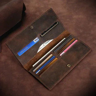 Horse Leather Long Wallet - Sher's Boutique
